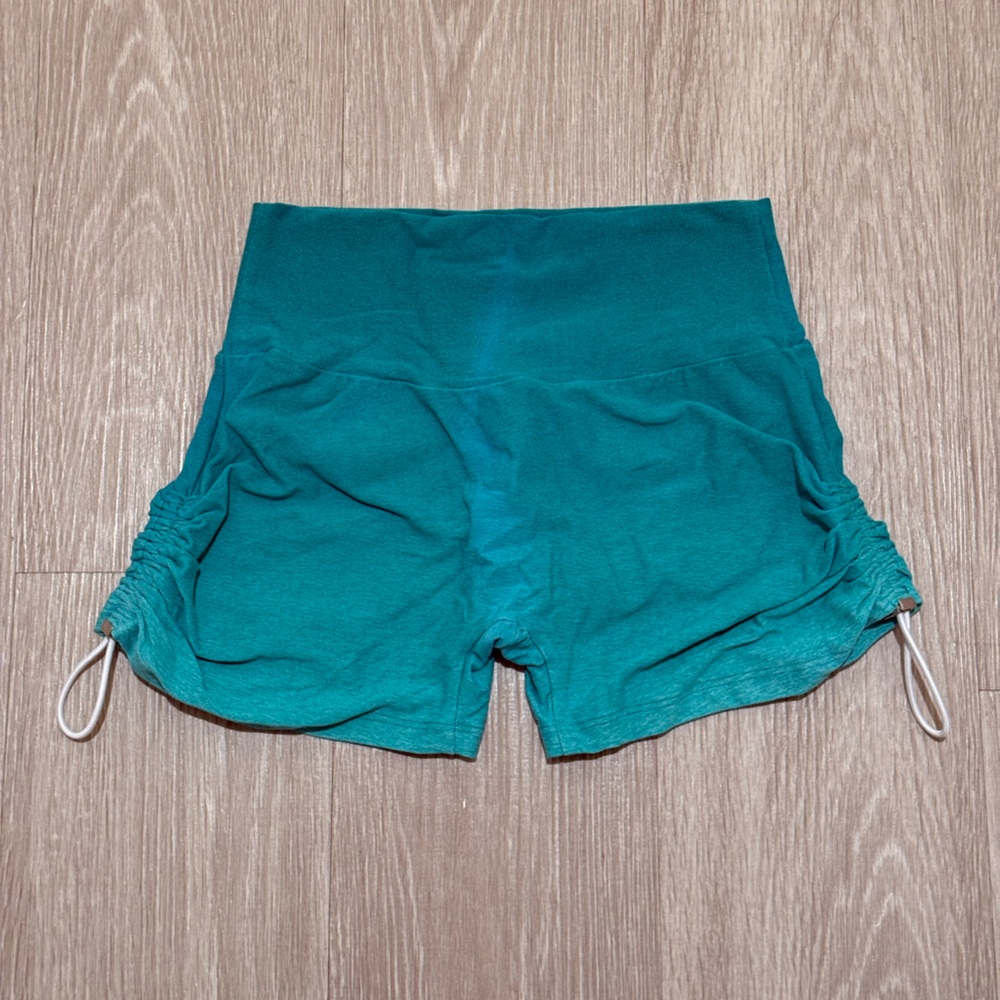 Bombshell Sportswear Toggle Shorts in Ombre Teal